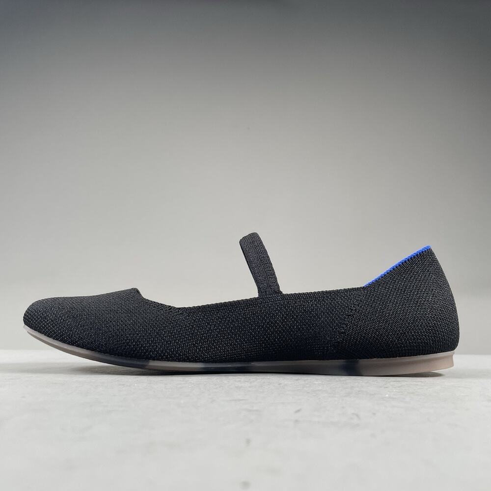 Rothy's Black Knit Mary Jane Flats with Blue Trim - Picture 6 of 9